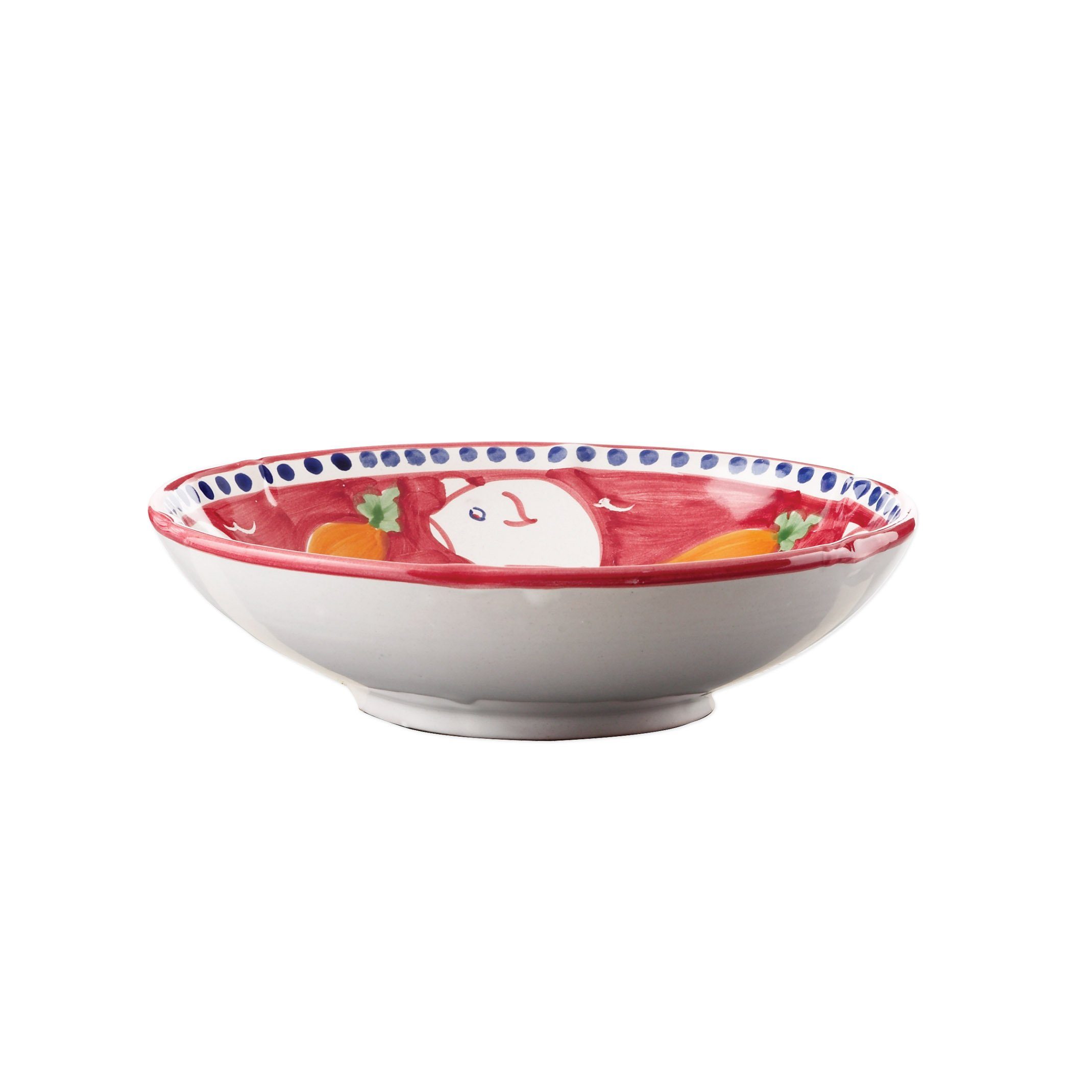 Vietri Campagna Porco Hand - painted Coupe - style Pasta Serving Bowl