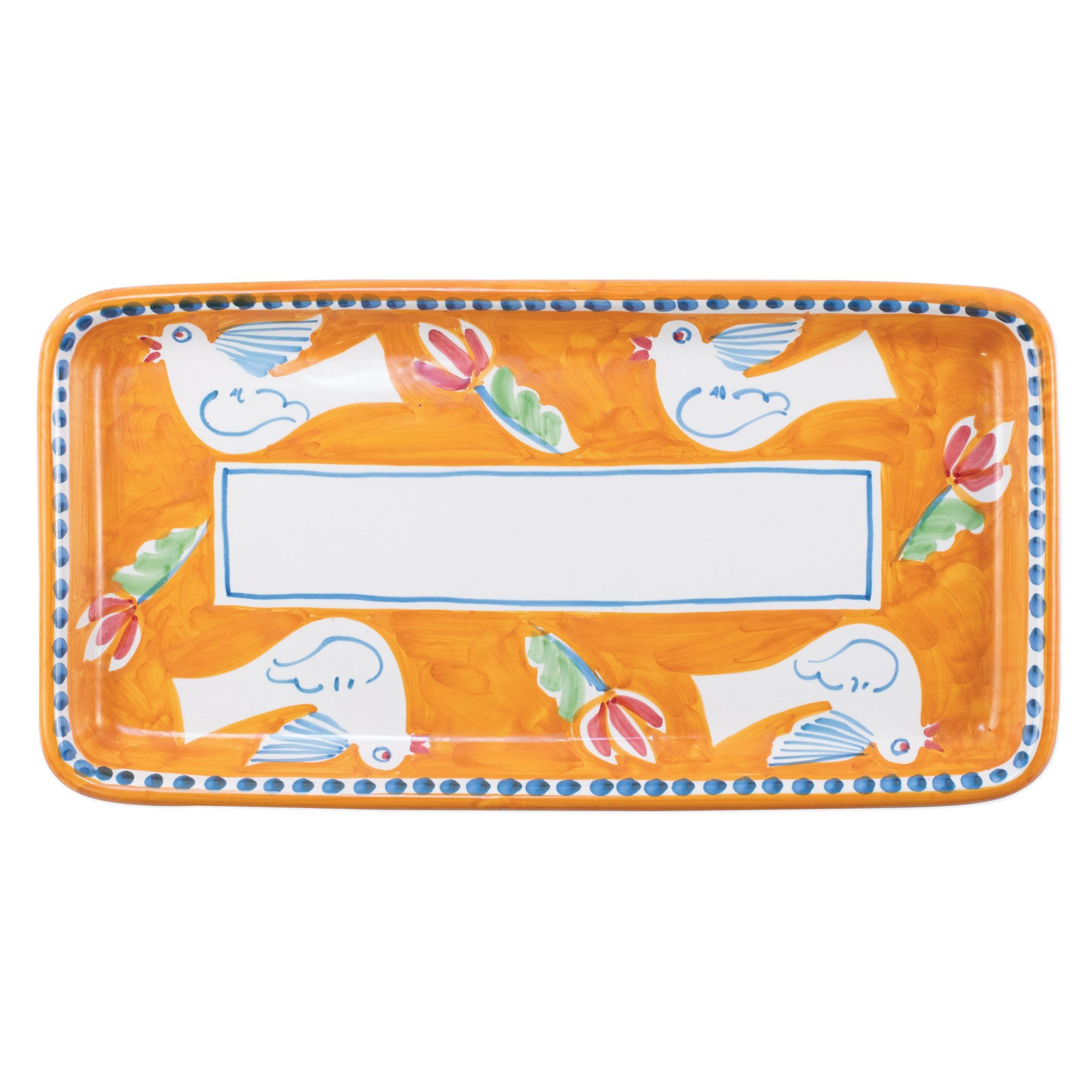 Vietri Campagna Uccello Hand - painted Rectangular Serving Platter