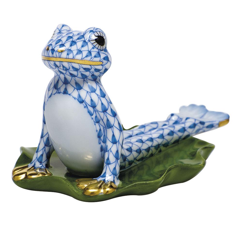Exquisite Herend Hand - crafted Yoga Frog Figurine in Cobra Pose