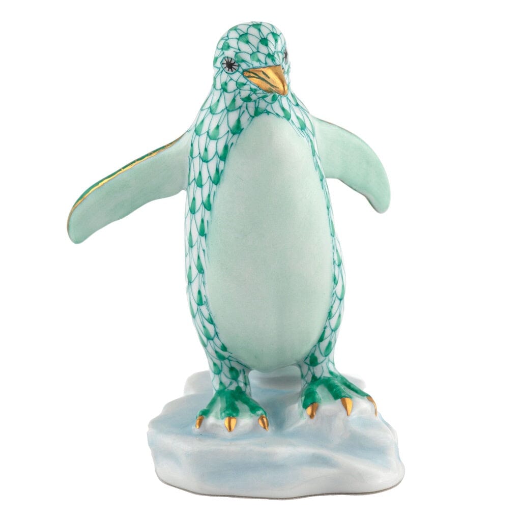 Hand - painted Hungarian Herend Waddling Penguin Porcelain Figurine