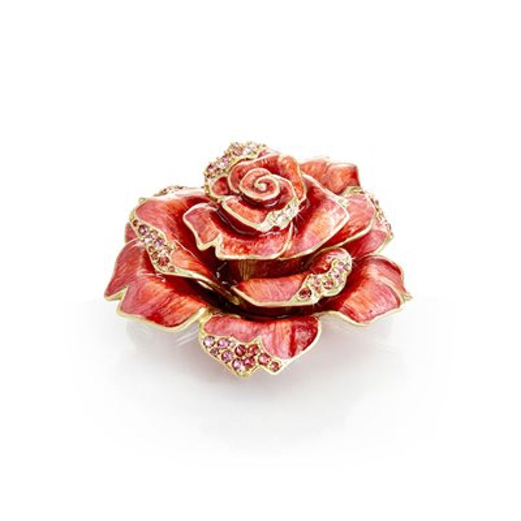 Jay Strongwater Hand - Enameled 14K Gold Rosie Rose Table Decor with Swarovski Crystals