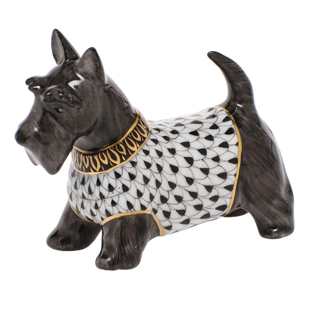 Handmade & Hand - painted Herend Scottie Mcduff Porcelain Figurine