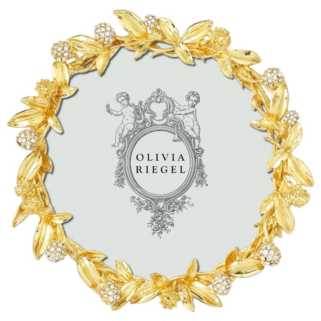 Luxurious Gold Olivia Riegel 4.5-Inch Round Cornelia Frame