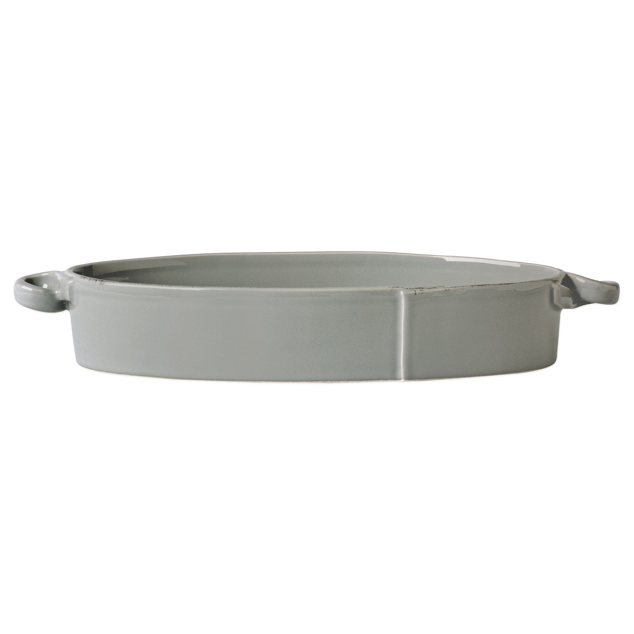 Vietri Handmade Lastra Pattern Oval Baker with Handles