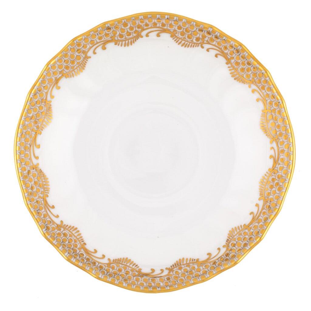 Herend Canton Saucer with Fish Scale Pattern for Various Occasions