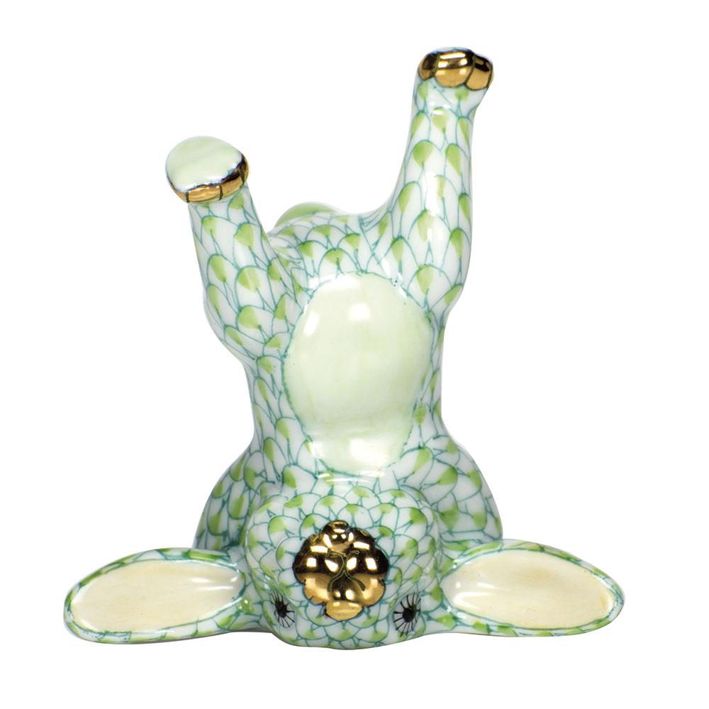 Exquisite Handmade Herend Porcelain Handstand Bunny Figurine for Collectors