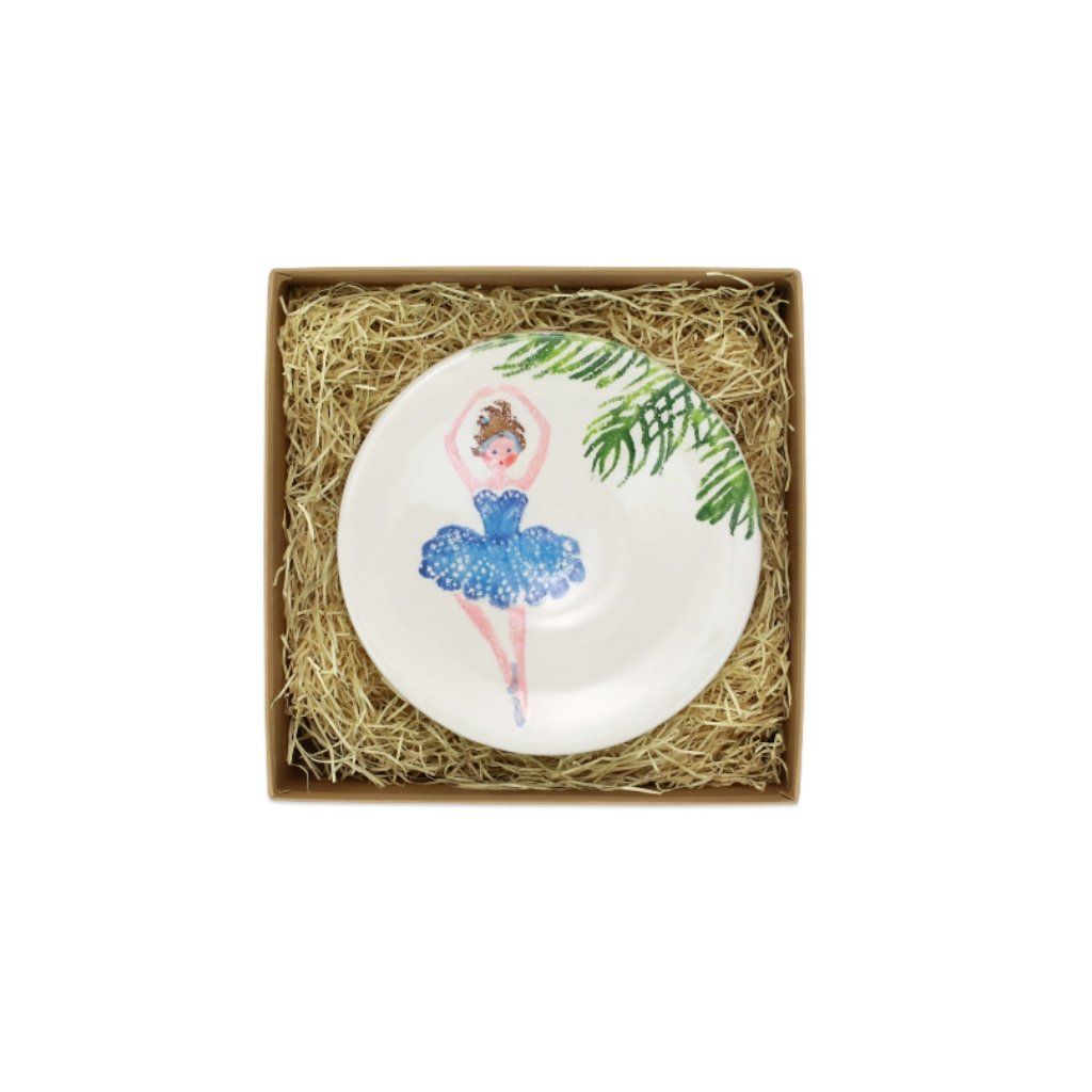 Assorted Set of 4 Hand - painted Vietri Nutcrackers Canape Plates