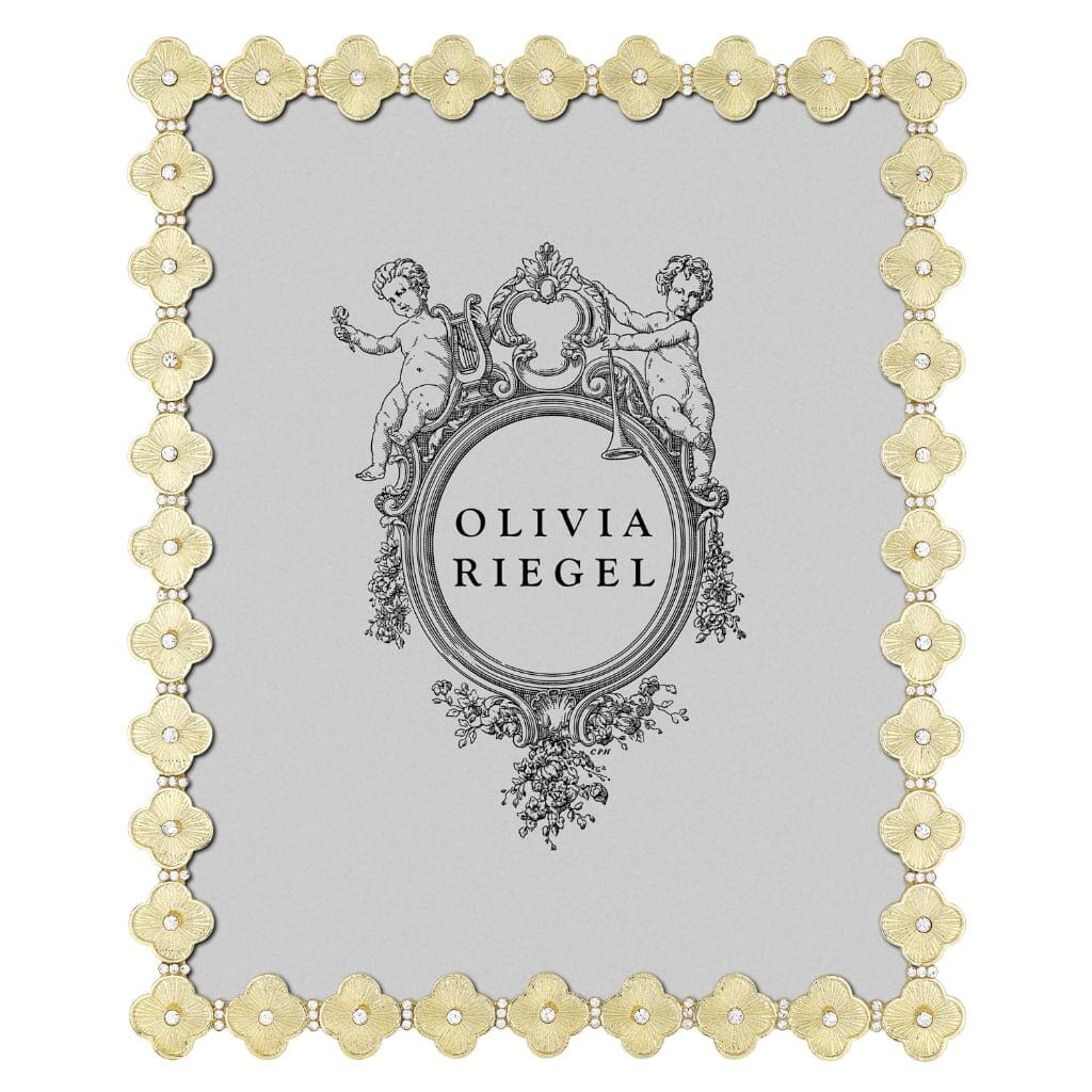 Luxury Olivia Riegel Gold Plated Clover-shaped Photo Frame for 8 x 10 Prints