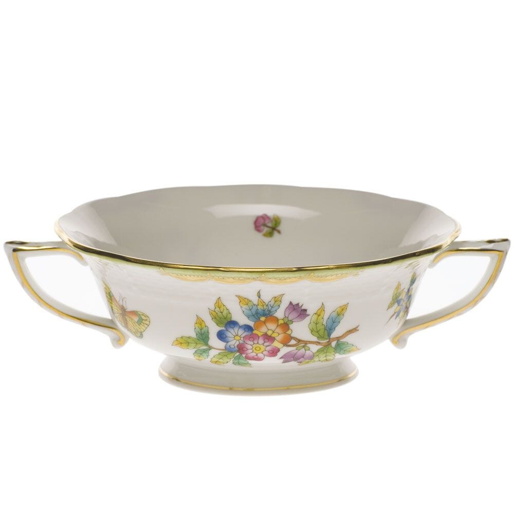 Exquisite Herend Queen Victoria Patterned Cream Soup Cup for Fine Dining