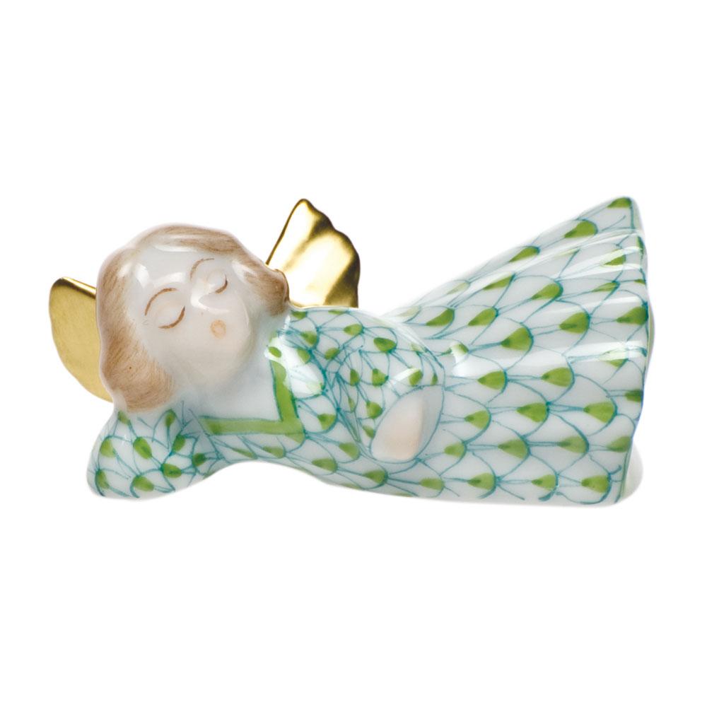 Exquisite Handmade Herend Sleeping Angel Porcelain Figurine