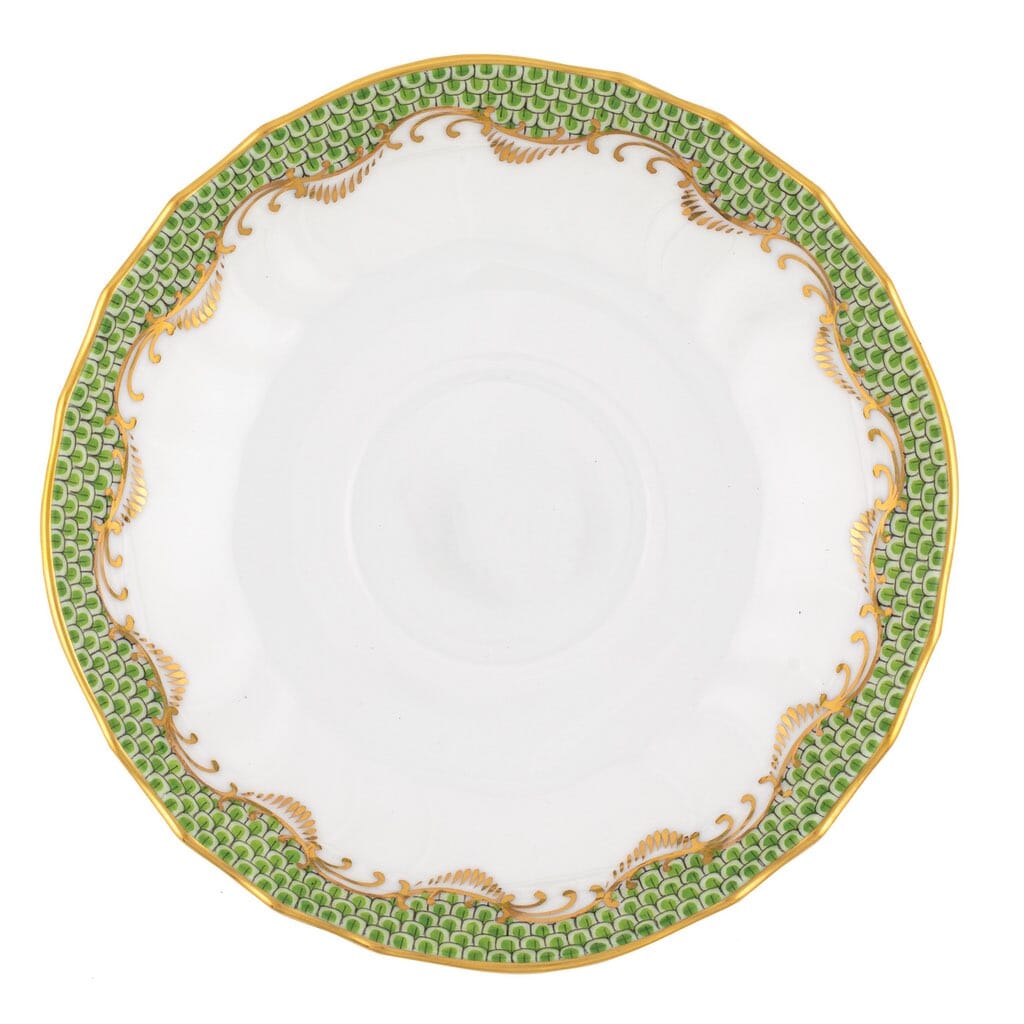 Herend Canton Saucer with Fish Scale Pattern for Various Occasions