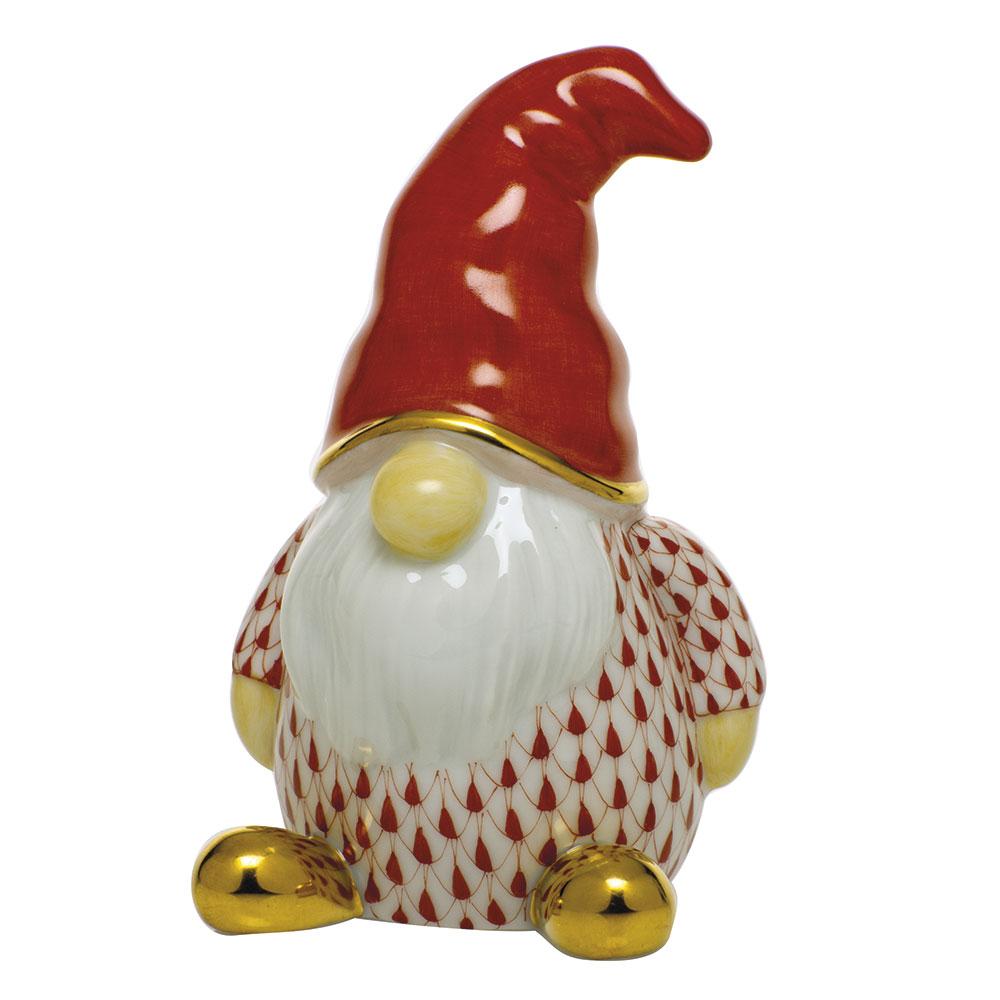 Exquisite Handmade Herend Porcelain Gnome Figurine for Decor