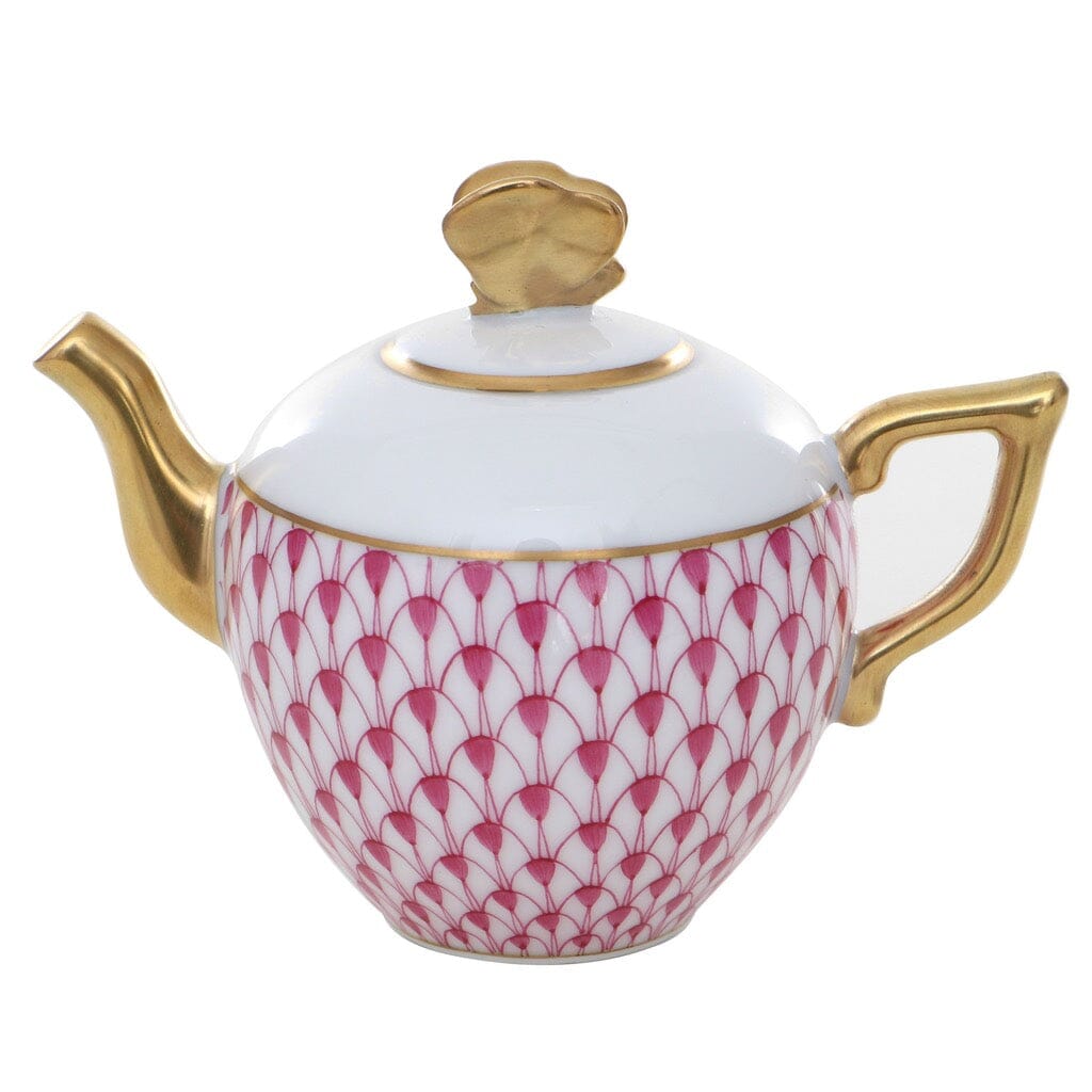 Handmade and Hand - painted Herend Porcelain Teapot Figurine 2023