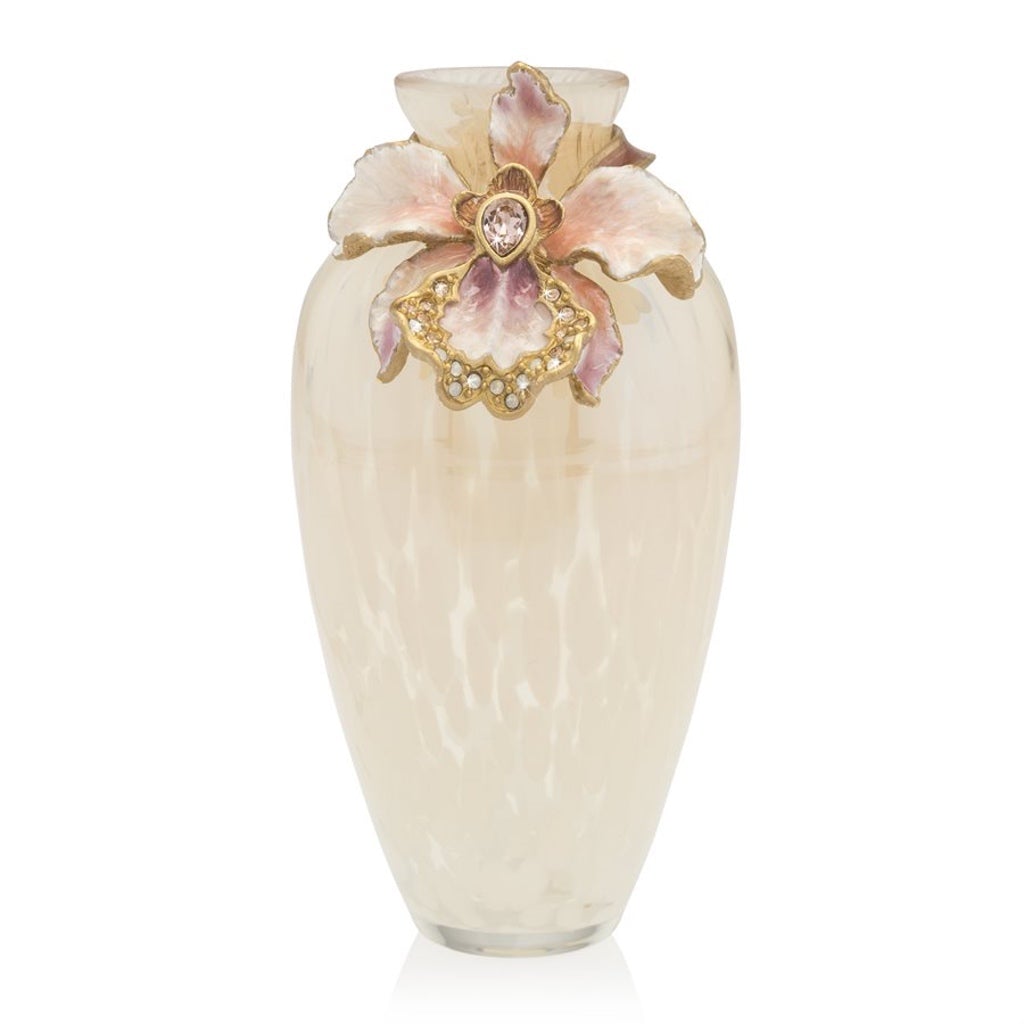 Jay Strongwater Mini Ornamental Audra Orchid Glass Vase