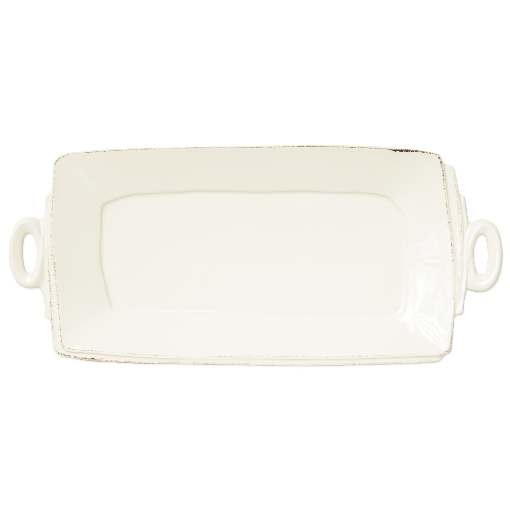 Vietri Hand - crafted Lastra Pattern Rectangular Platter with Handles for Italian - style Dining