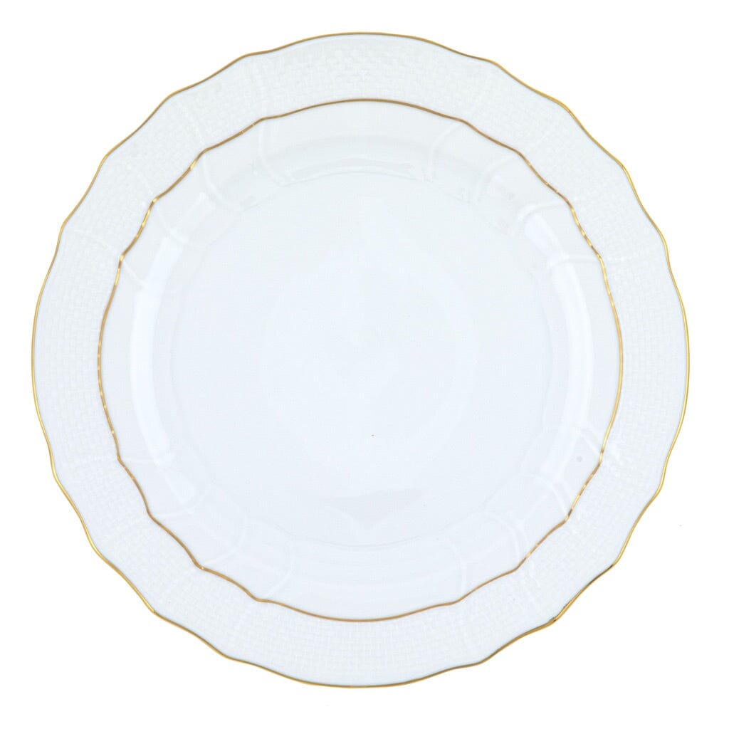 Exquisite Herend Dinner Plate with 24K Golden Edge