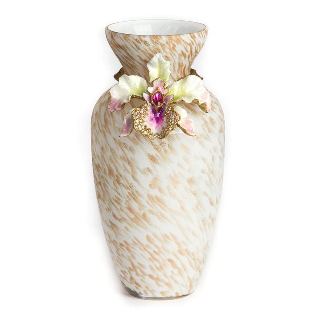 Jay Strongwater Exquisite Loretta Orchid Decorative Vase