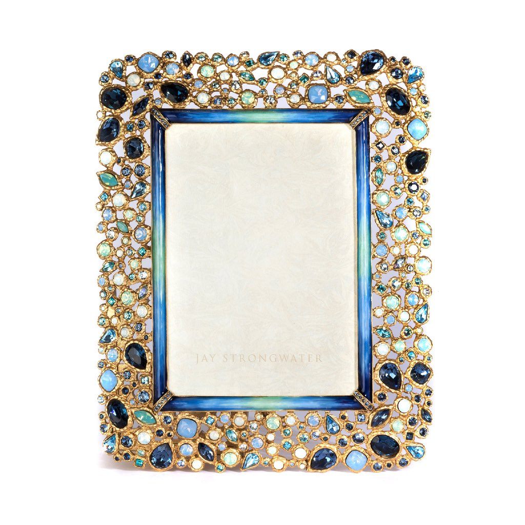 Jay Strongwater Oceana - Javier Bejeweled 5x7 Hand - enameled Photo Frame