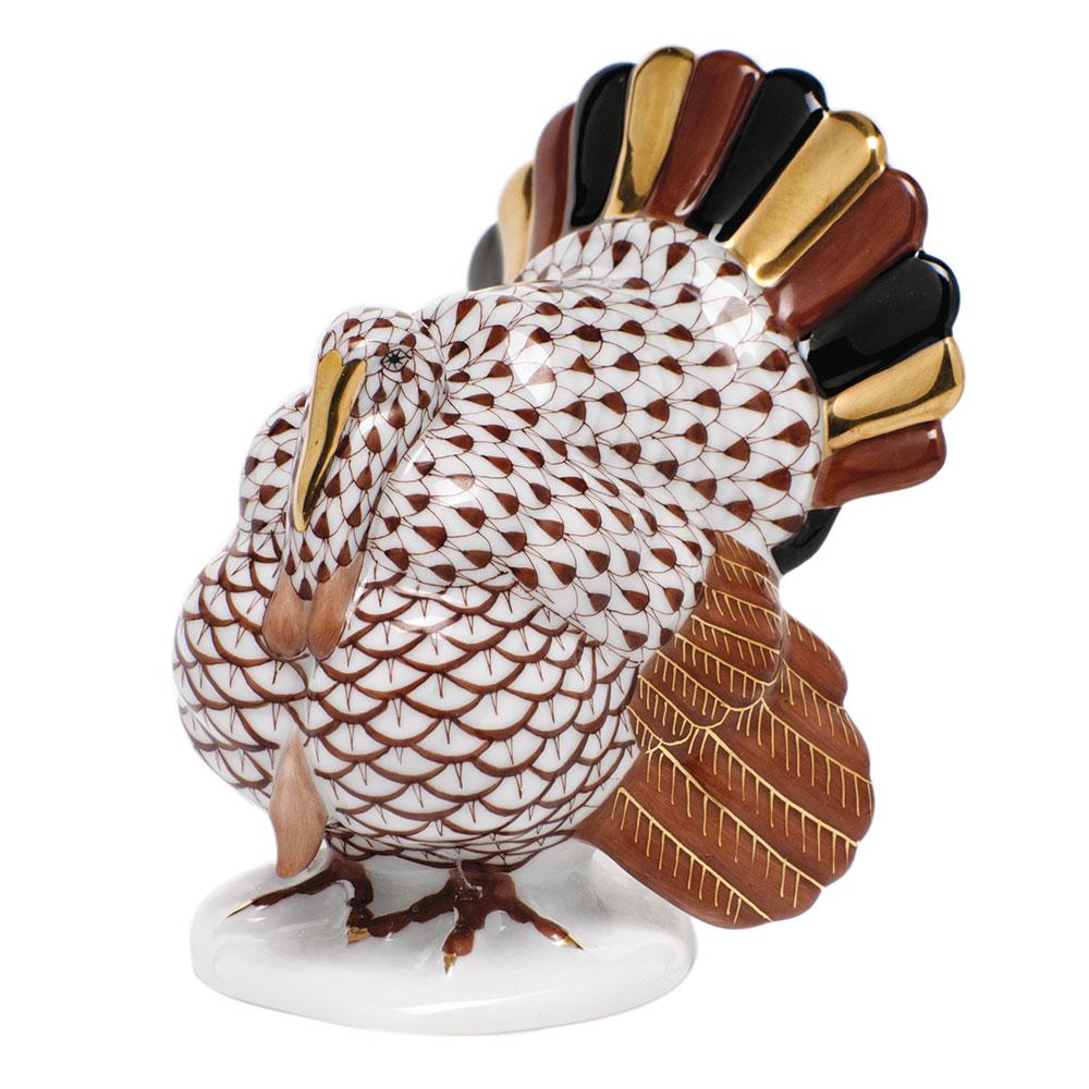 Exquisite Handmade Herend Tom Turkey Porcelain Figurine