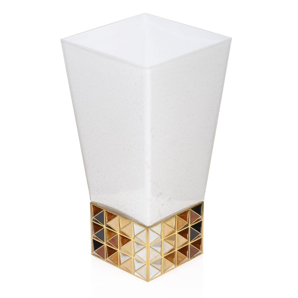Stunning Jay Strongwater Topaz Ombre Opus Pyramid Glass Vase