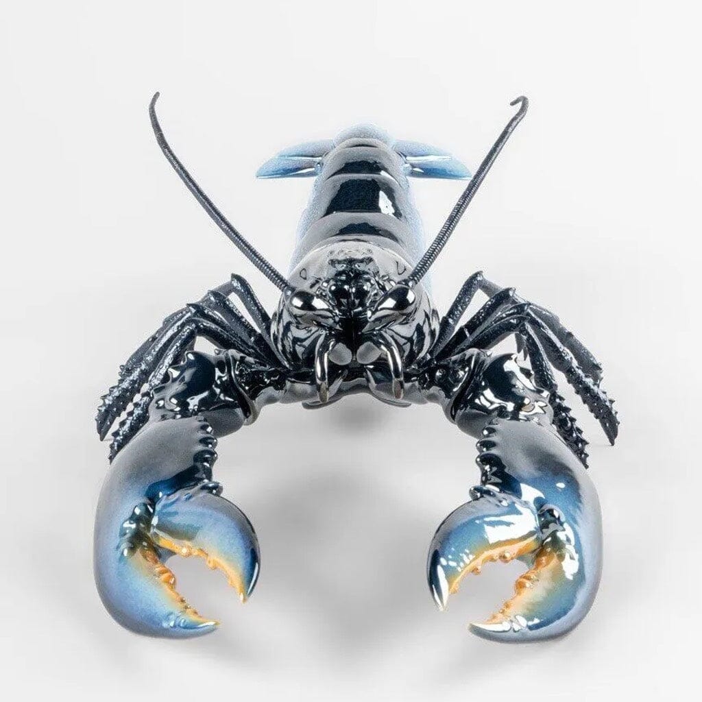Blue Lladro Handmade Porcelain Lobster Figurine - A Stunning Art Piece
