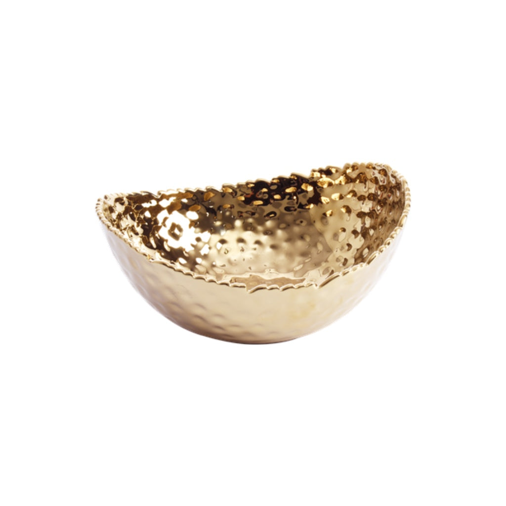 Pampa Bay Golden Millennium Medium-Sized Oval-Shaped Porcelain Serving Bowl