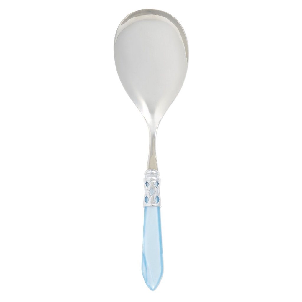 Vietri Aladdin Elegant Shiny Chrome Finish Stainless Steel Serving Spoon