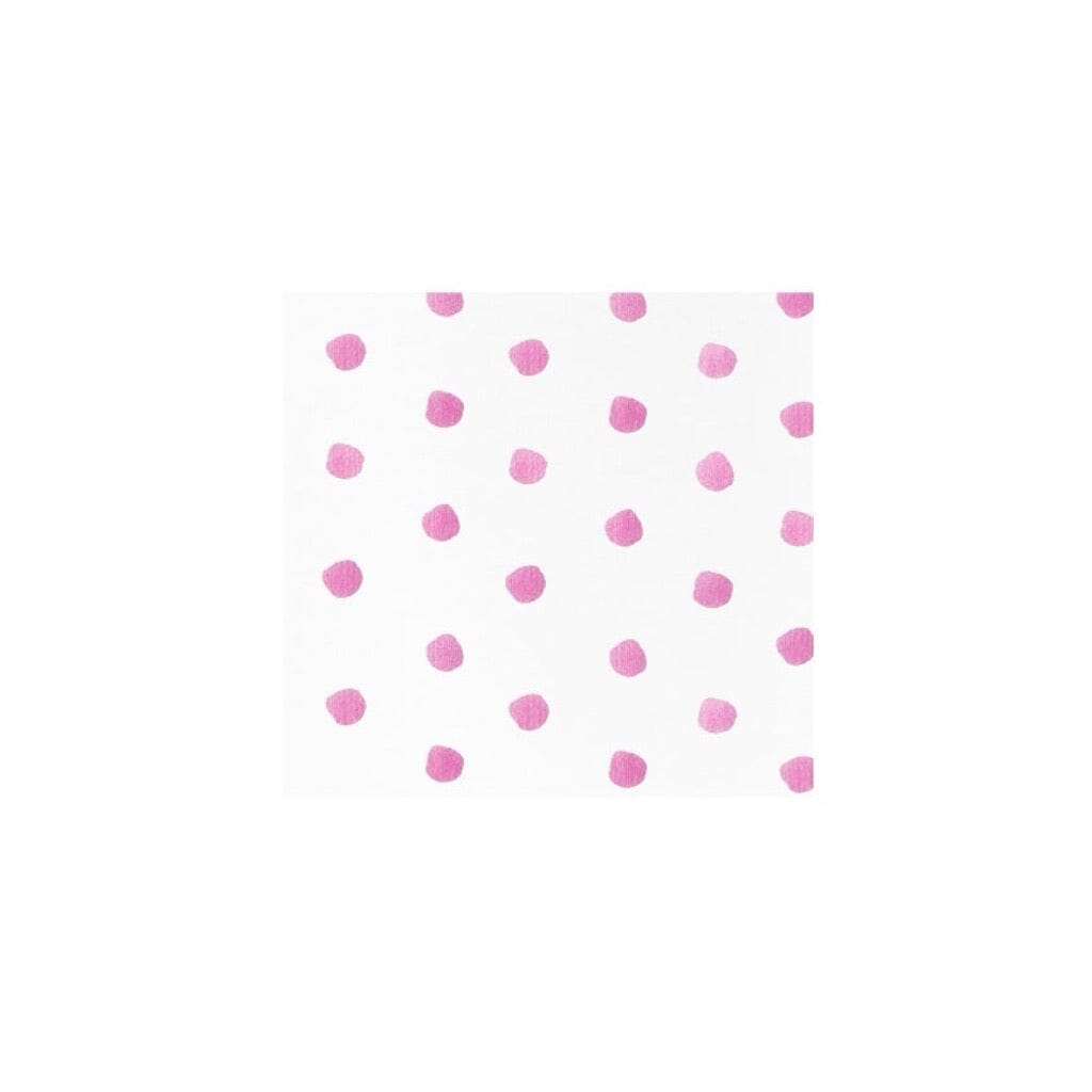 Vietri Pink Dotted Papersoft Cocktail Napkins - High - Quality Disposable Cocktail Napkins