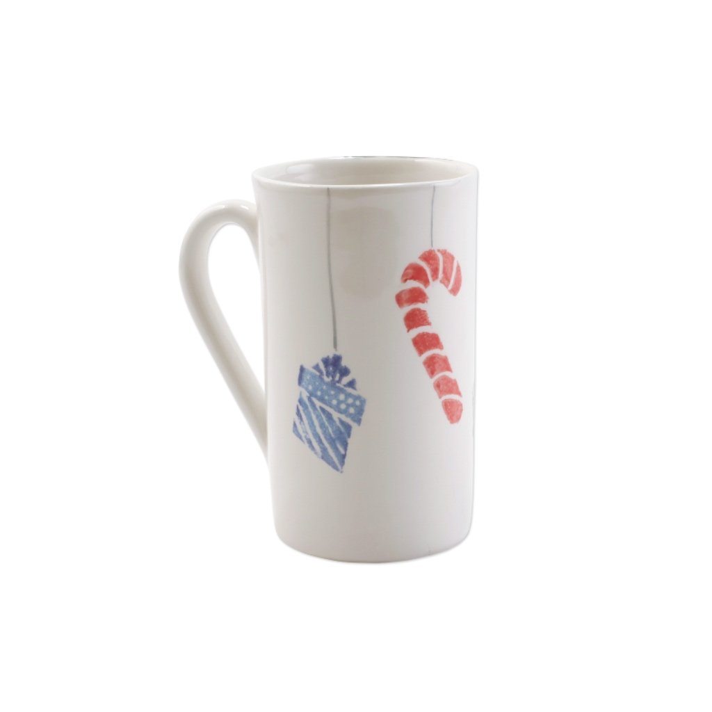 Vietri Hand - painted Latte Mug with Nutcracker Soldier, a Christmas Collectible Gift