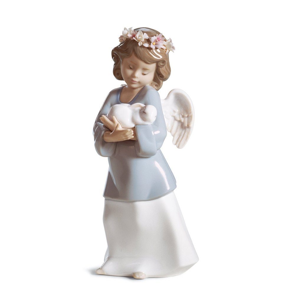 Exquisite Handmade Lladro Porcelain Figurine of Heavenly Love