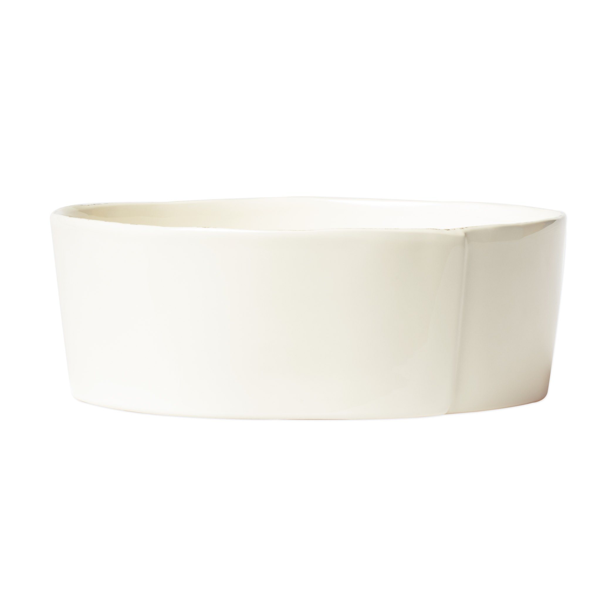 Vietri Large-Sized Lastra Pattern Serving Bowl for Food Display
