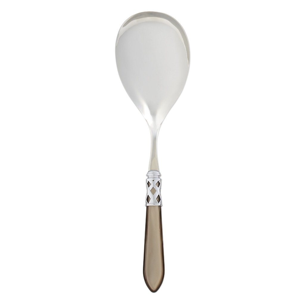 Vietri Aladdin Elegant Shiny Chrome Finish Stainless Steel Serving Spoon
