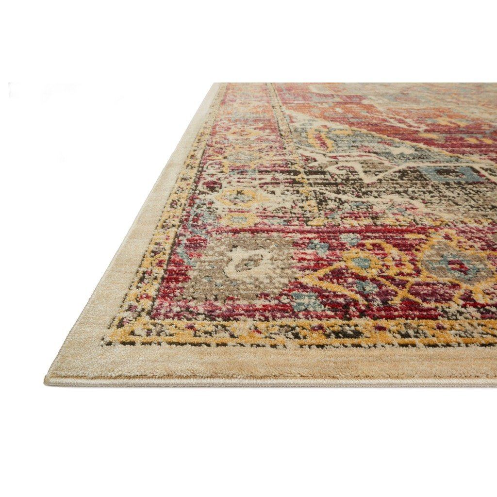 Loloi Javari JV 08 Durable Berry Sunrise Power - Loomed Area Rug