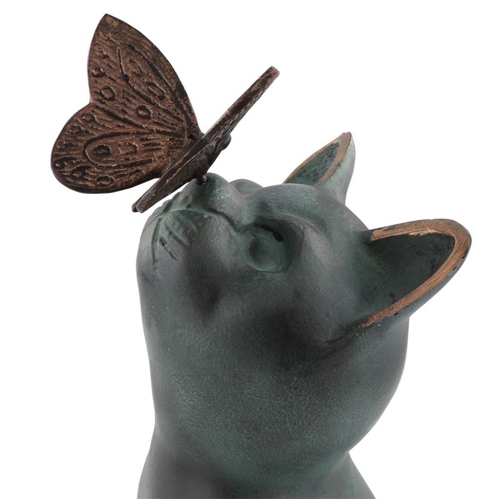 Adorable Aluminum Hand - Cast SPI Garden Curiosity Cat Sculpture