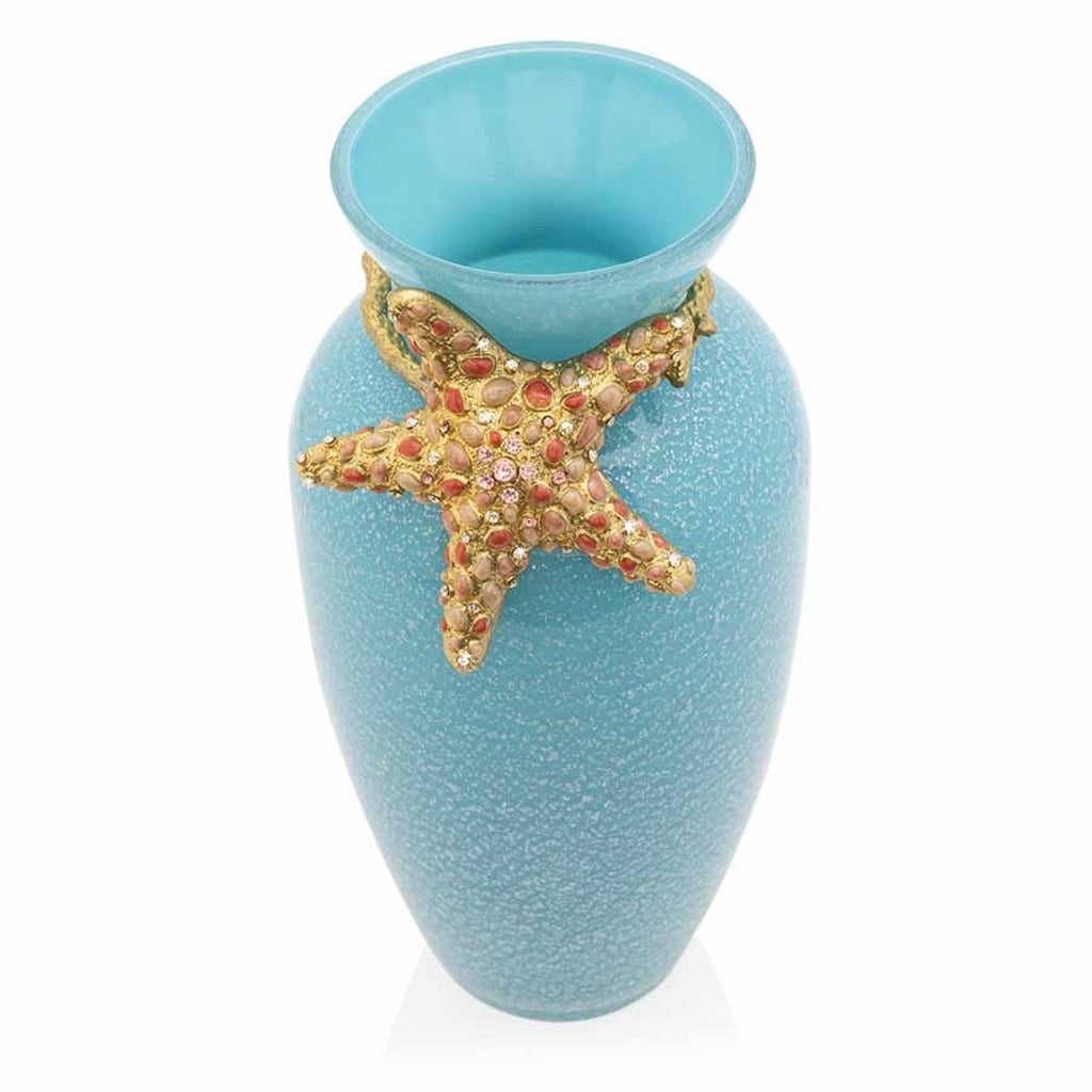 Jay Strongwater Decorative Asteria Starfish Glass Vase for Home Decoration