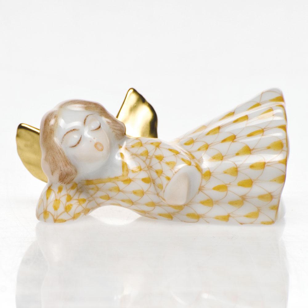 Exquisite Handmade Herend Sleeping Angel Porcelain Figurine
