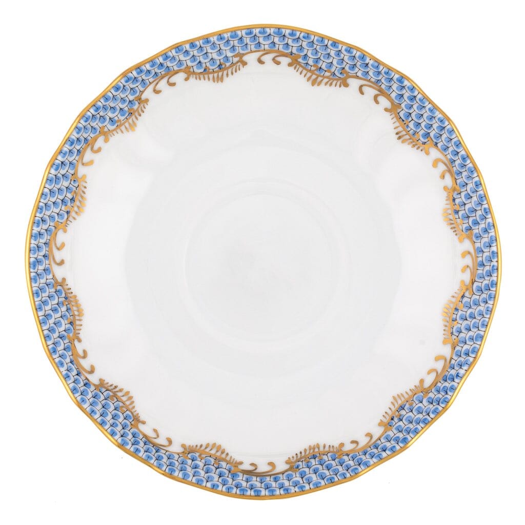 Herend Canton Saucer with Fish Scale Pattern for Various Occasions