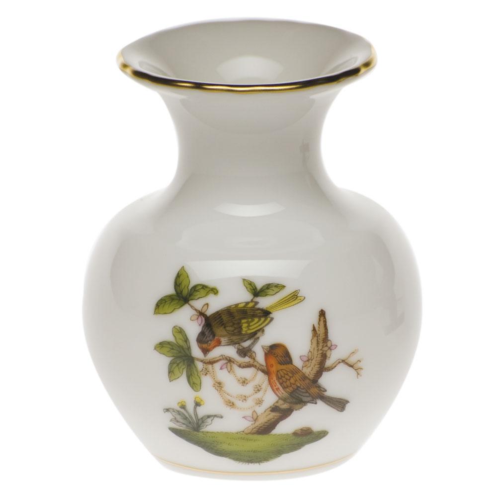 Exquisite Hand - painted Herend Medium Bud Vase with Lip