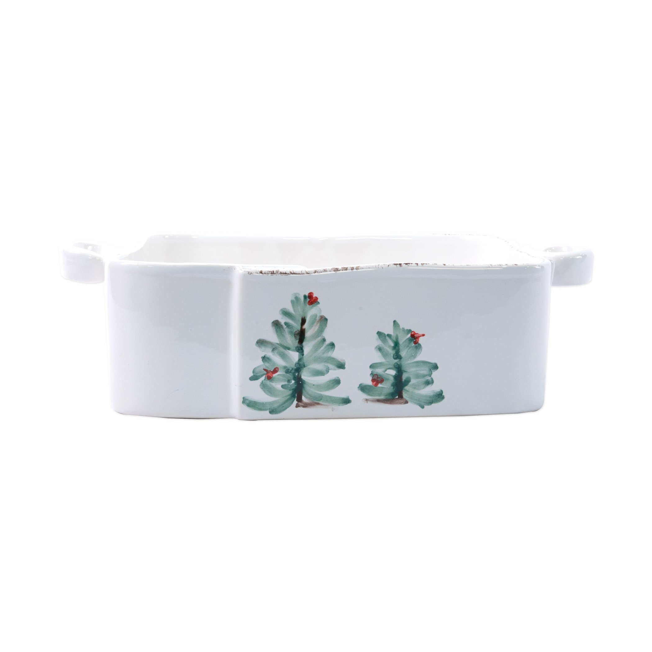 Vietri Hand - painted Lastra Holiday Square Baker for Italian Stoneware Delights