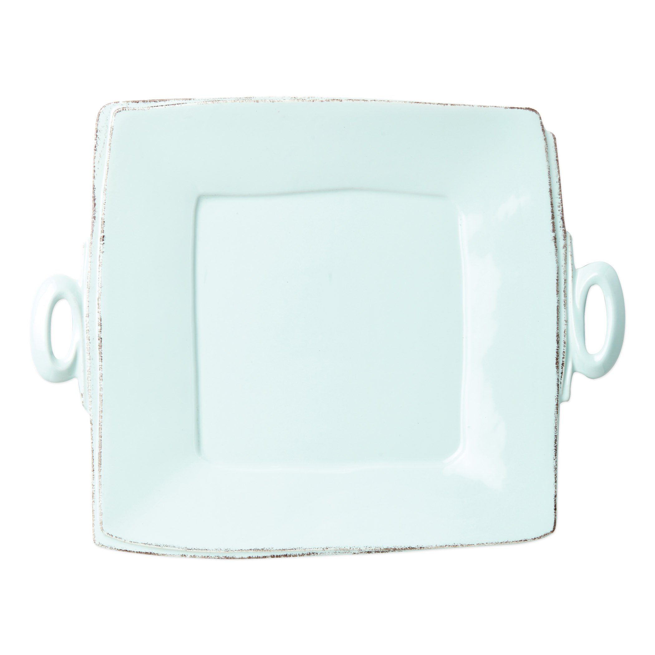 Vietri Artisanal Handled Square Platter Inspired by Italian Cheesemaking Tradition