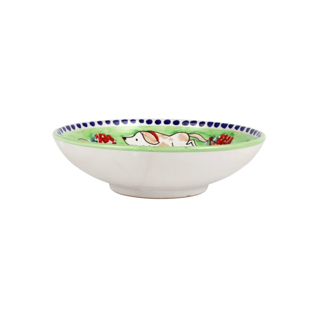 Vietri Italian Handmade Campagna Cane Coupe Style Pasta Bowl for Dining
