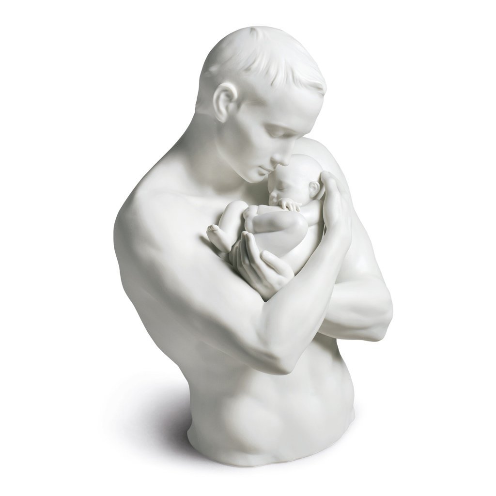 Exquisite Lladro Handmade Spanish Porcelain Figurine of Paternal Protection