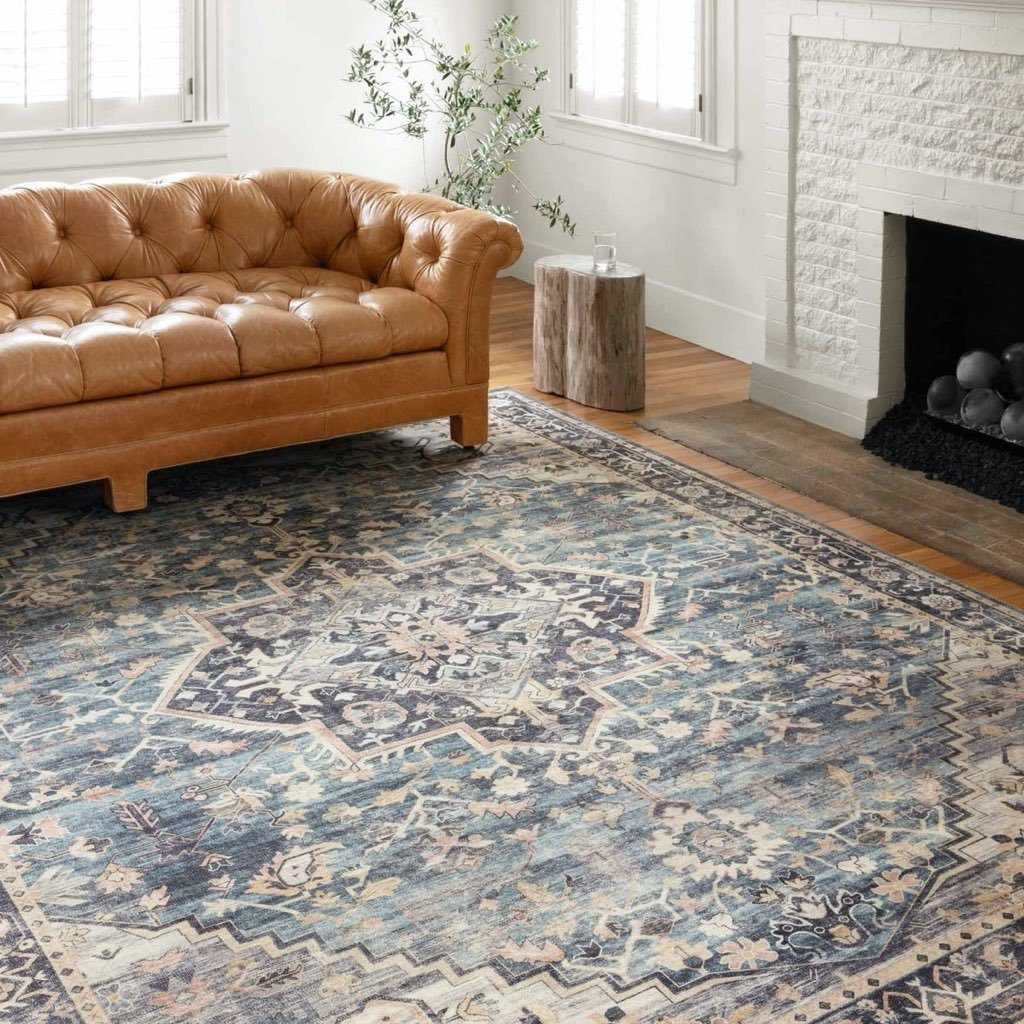 Loloi II Navy / Multi-Colored Hathaway HTH 01 Area Carpet for Interior Decoration