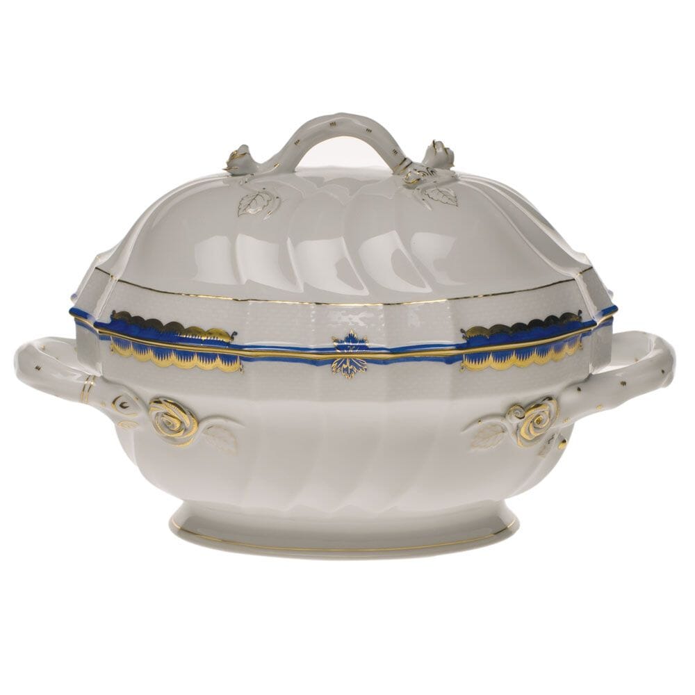 Herend Princess Victoria Porcelain Soup Tureen Decorated With Branch Design