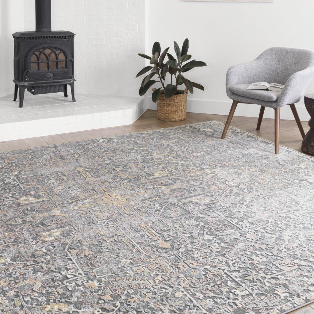 Loloi II Lucia LUC 02 Charcoal & Multi Color Power - Loomed Area Rug