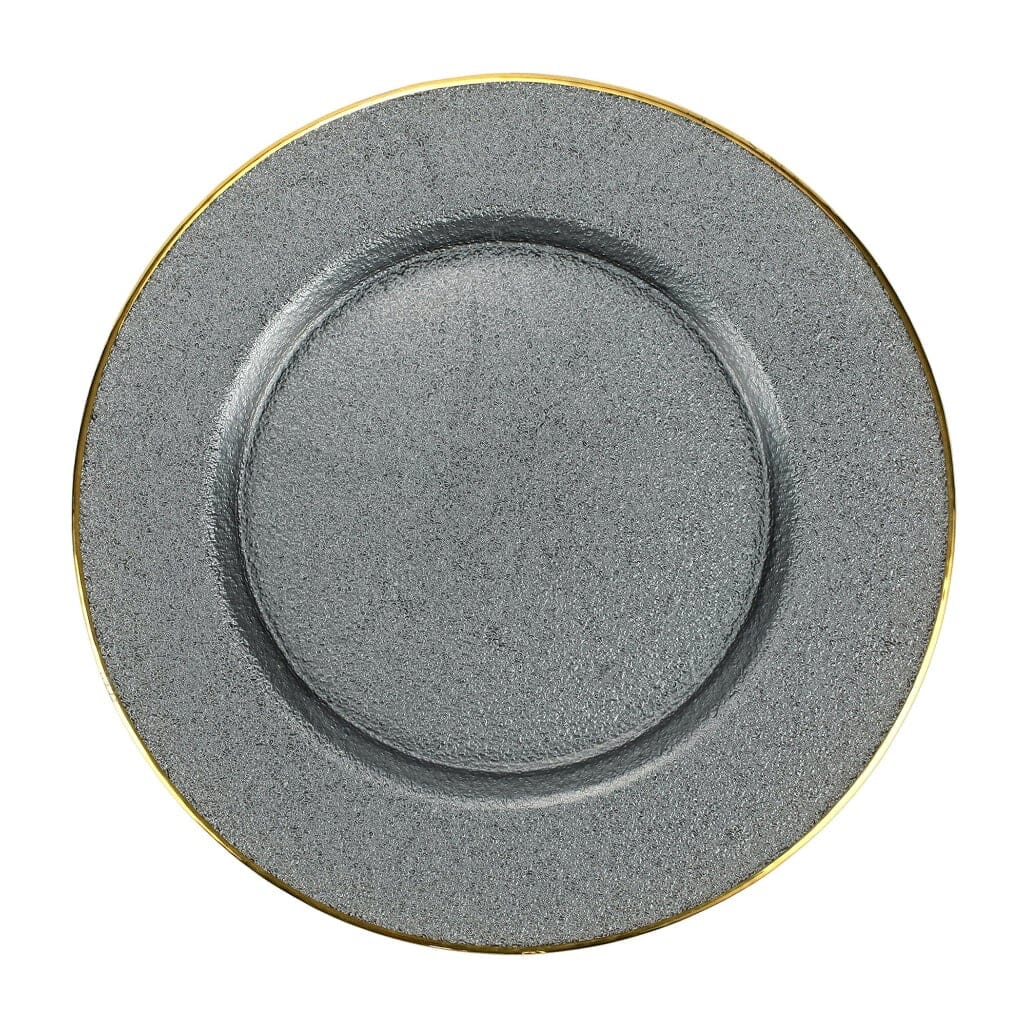 Vietri Premium Metallic Glass Service Plate and Charger for Elegant Table Settings