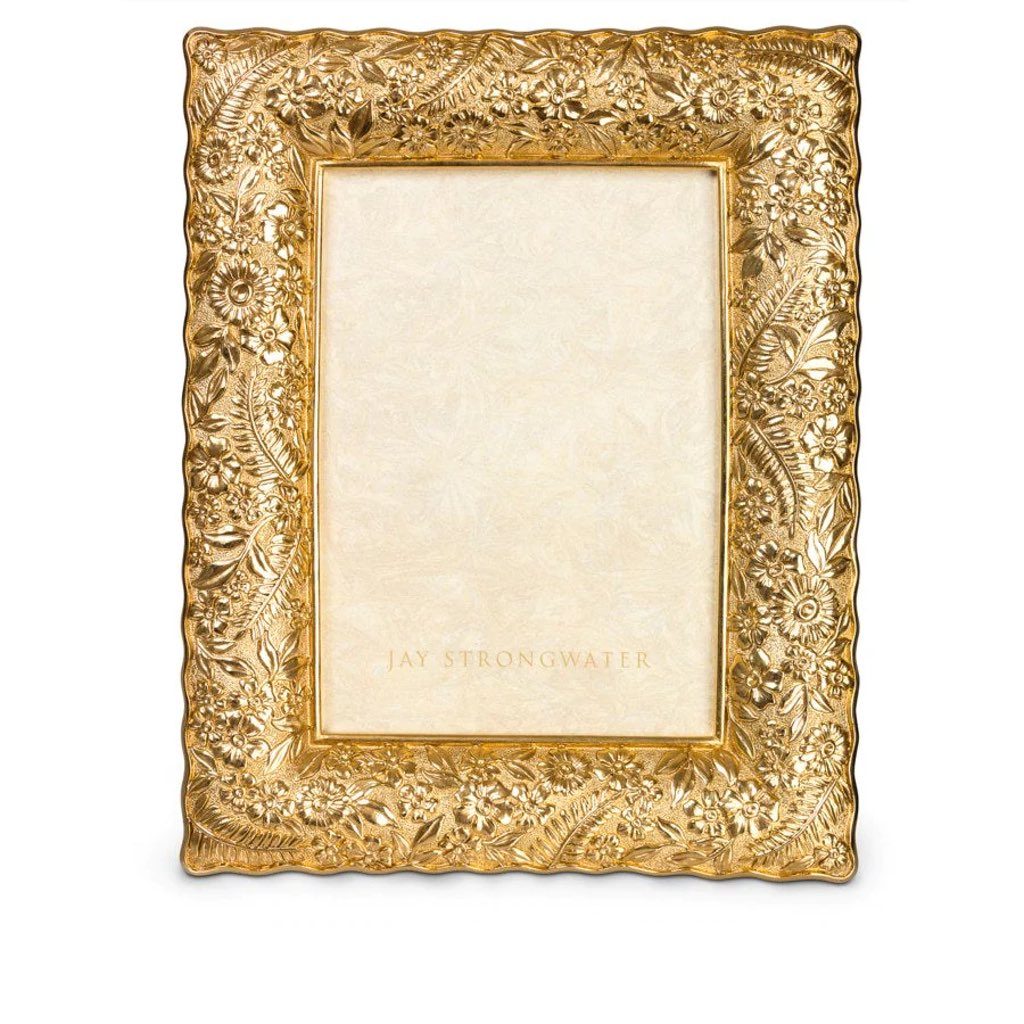 Jay Strongwater Katerina 5 x 7 Floral Frame with Ruffled Edge