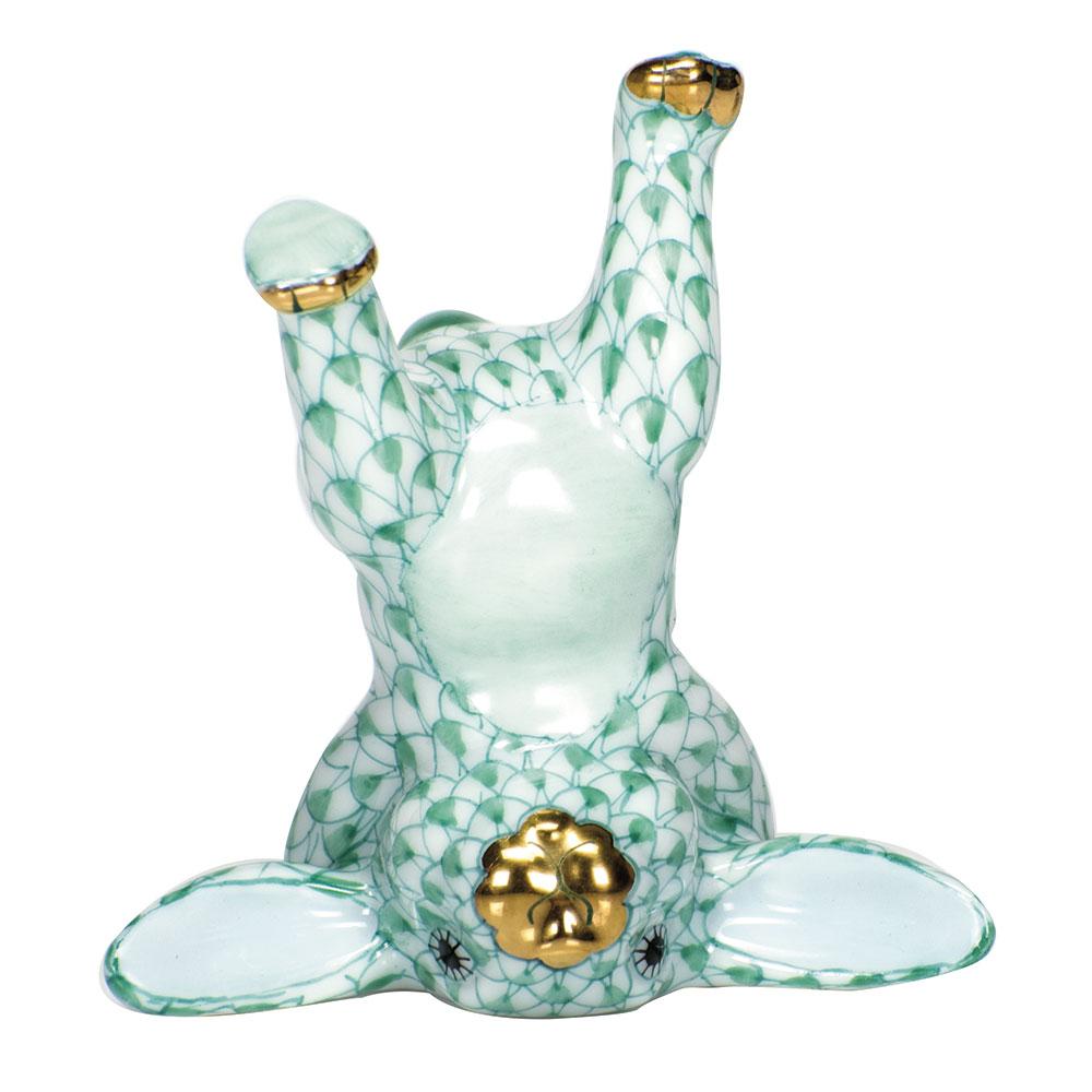 Exquisite Handmade Herend Porcelain Handstand Bunny Figurine for Collectors
