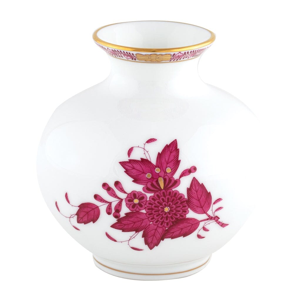 Exquisite Herend Hand - painted Round Porcelain Vase for Decoration