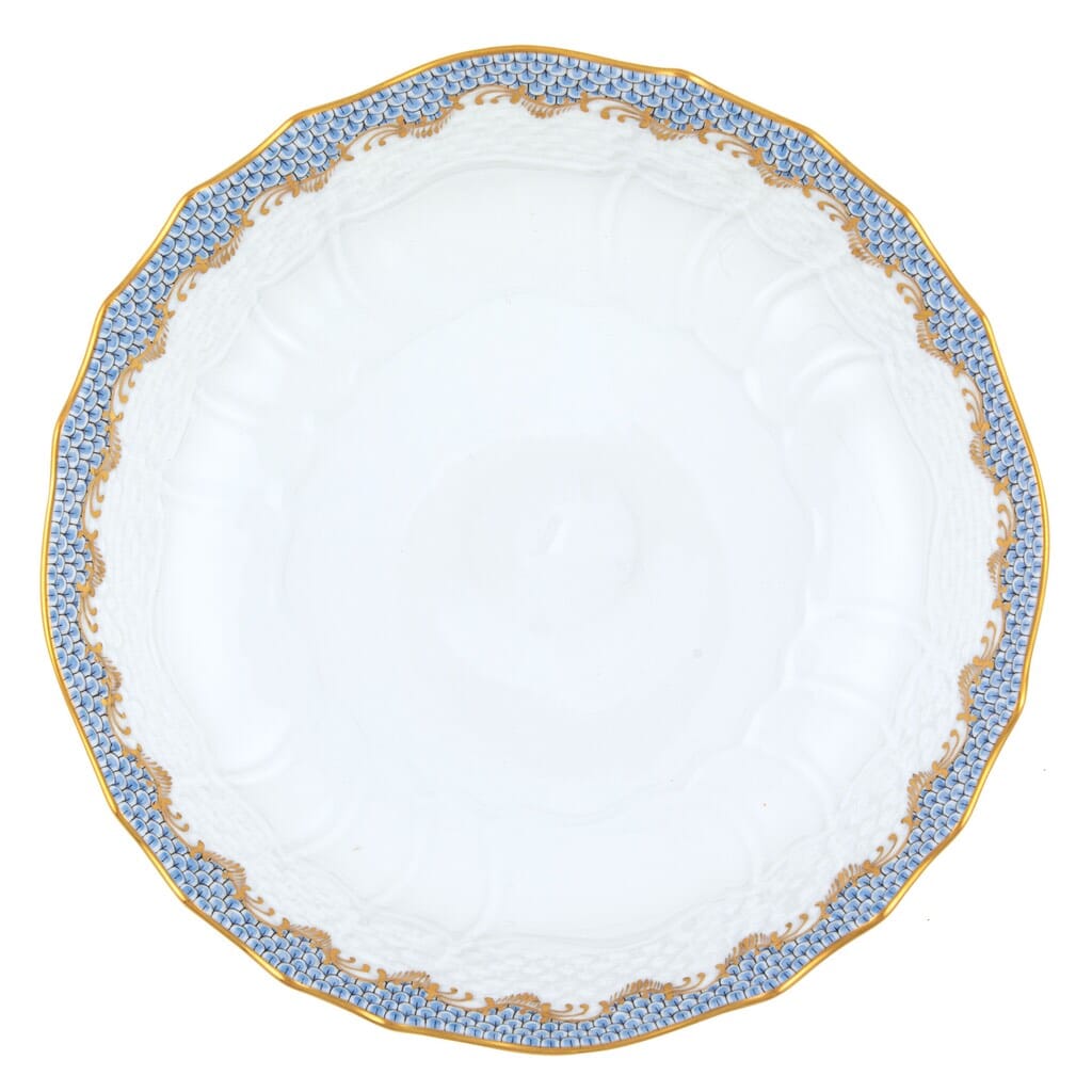 Herend Dinner Bowl with Fish Scale Scalloped Design
